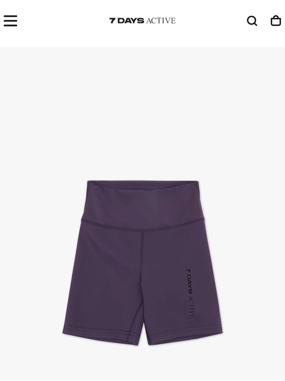 Women's High-Rise Purple Bike Shorts